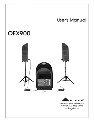 Alto OEX900 User`s manual | Manualzz