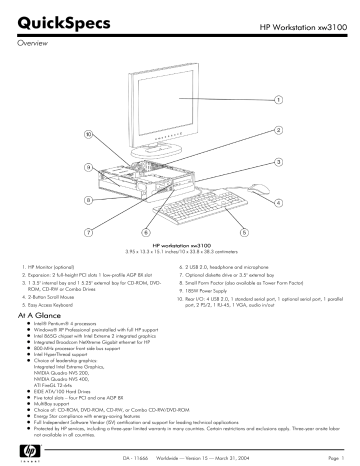 HP xw3100 User manual HP xw3100 User manual