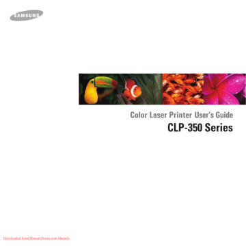 Samsung CLP-350 User`s guide Samsung CLP-350 User`s guide