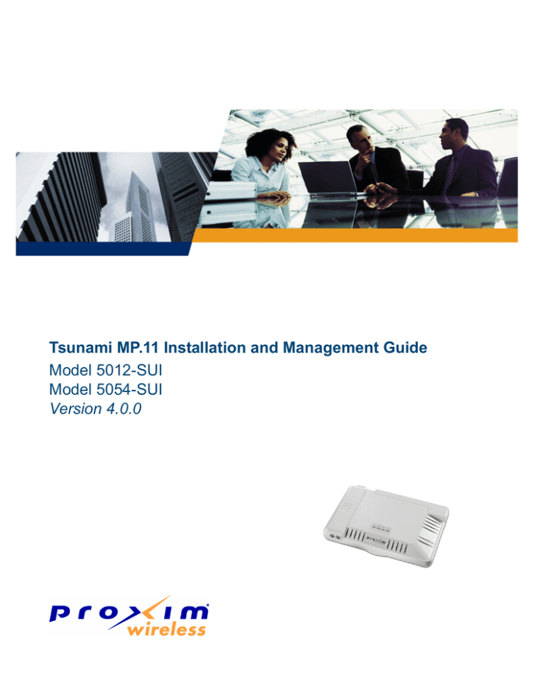 proxim wireless 5054 (MP.11a) Specifications proxim wireless 5054 (MP.11a) Specifications