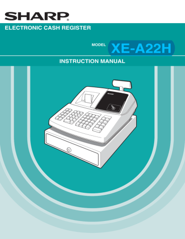 Sharp XE-A22H Instruction manual | Manualzz Sharp XE-A22H Instruction manual | Manualzz