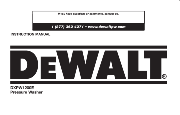 DeWalt DXPW1200E Instruction manual | Manualzz