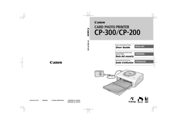 Canon CP-300 User guide Canon CP-300 User guide
