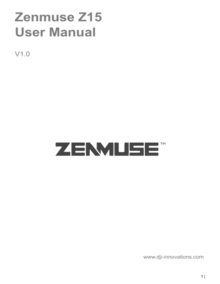 Dajiang Innovation Technology Ace One User manual Dajiang Innovation Technology Ace One User manual