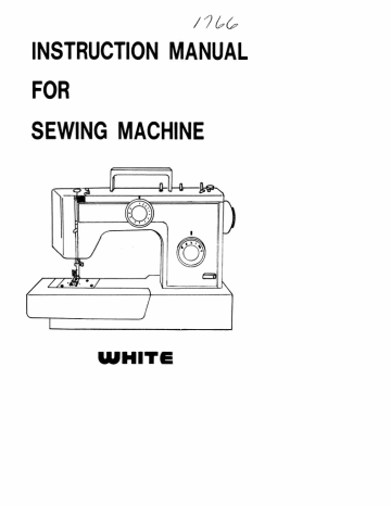 White 1766 Instruction manual | Manualzz