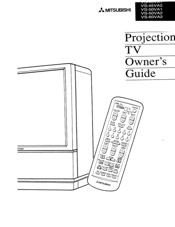 Mitsubishi VS50VA2 Television Owner's Guide | Manualzz Mitsubishi VS50VA2 Television Owner's Guide | Manualzz