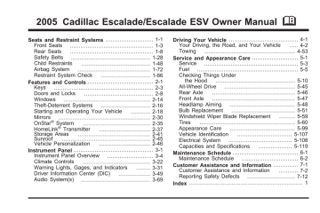 Cadillac ESCALADE ESV 2005 Specifications Cadillac ESCALADE ESV 2005 Specifications