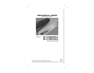 ATEN GCS102U MiniView™ USB KVMP Kit w/Cables User manual | Manualzz ATEN GCS102U MiniView™ USB KVMP Kit w/Cables User manual | Manualzz