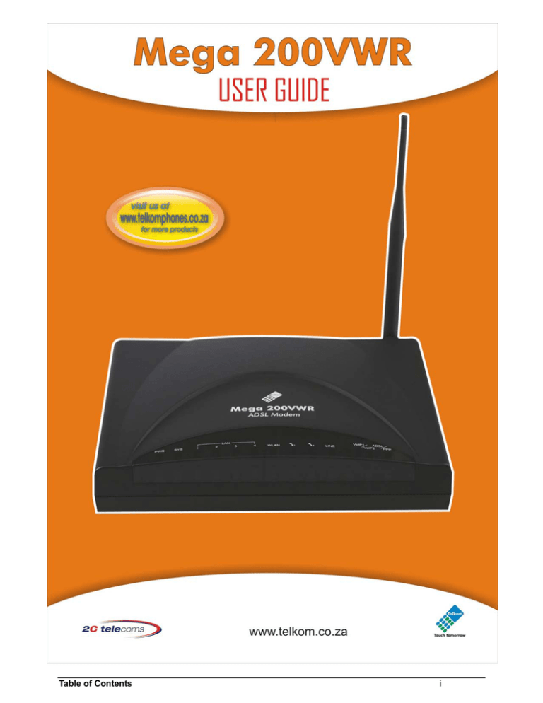 Mega 200VWR Setup guide Mega 200VWR Setup guide