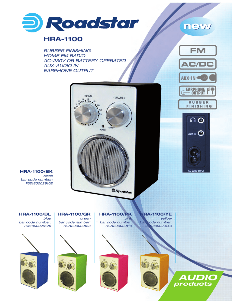 Roadstar HRA-1180AUX User manual Roadstar HRA-1180AUX User manual