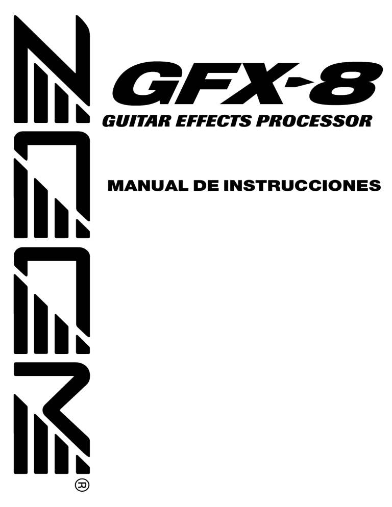 Zoom GFX-8 User manual Zoom GFX-8 User manual