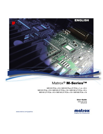 Matrox AL Plus Series User guide | Manualzz Matrox AL Plus Series User guide | Manualzz