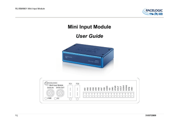 Racelogic VBOX II User guide | Manualzz