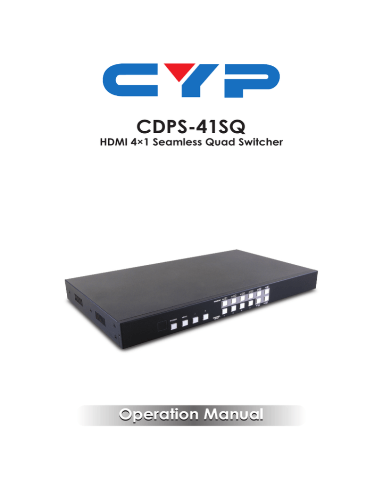 CYP CDPS-41SQ Specifications CYP CDPS-41SQ Specifications