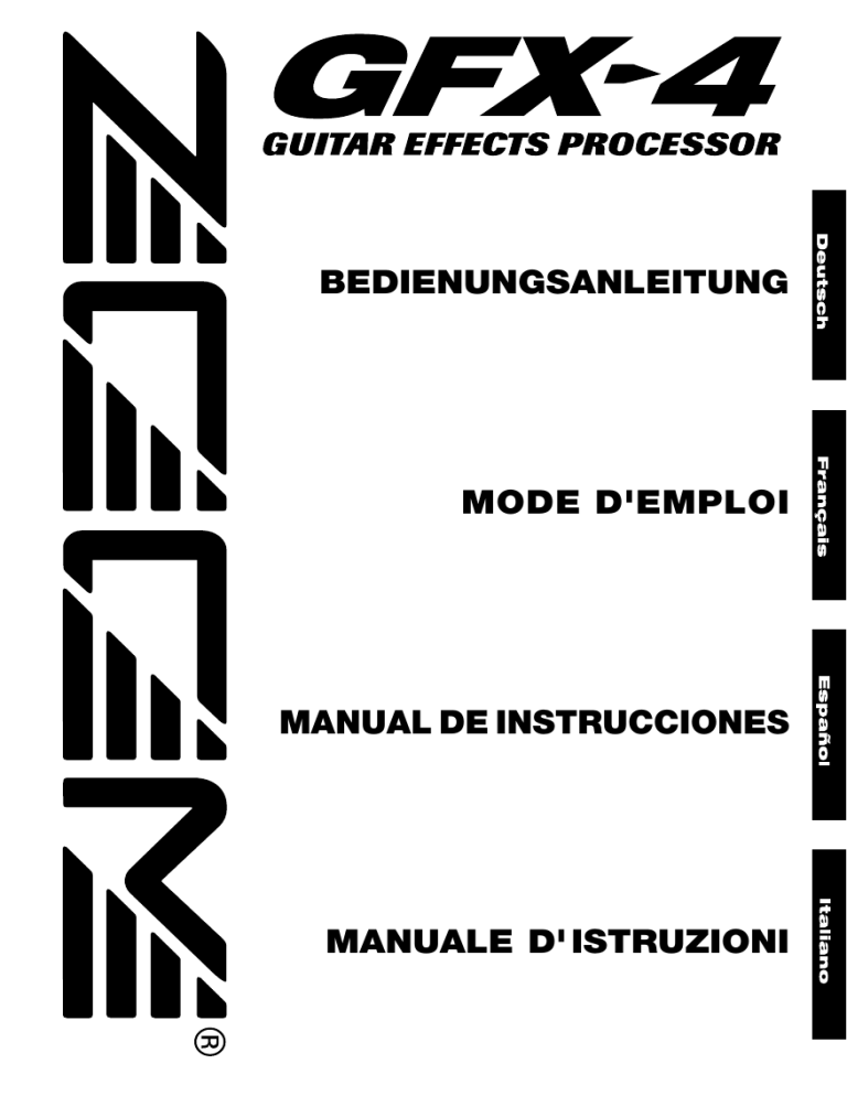 Zoom GFX-4 User manual Zoom GFX-4 User manual