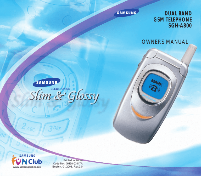 Samsung GH68-03117A Owner`s manual Samsung GH68-03117A Owner`s manual