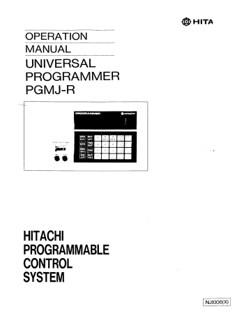 Epson | MX-80II F/T | User manual | HITACHI PROGRAMMABLE CONTROL SYSTEM | Manualzz