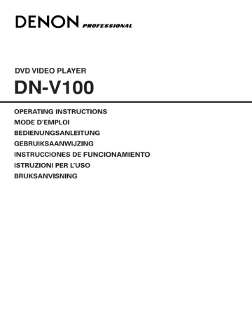 Denon DN-V100 Operating instructions | Manualzz