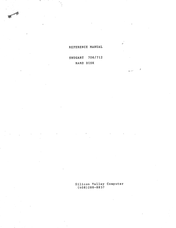Silicon Valley Computer SHUGART 706 Specifications | Manualzz Silicon Valley Computer SHUGART 706 Specifications | Manualzz