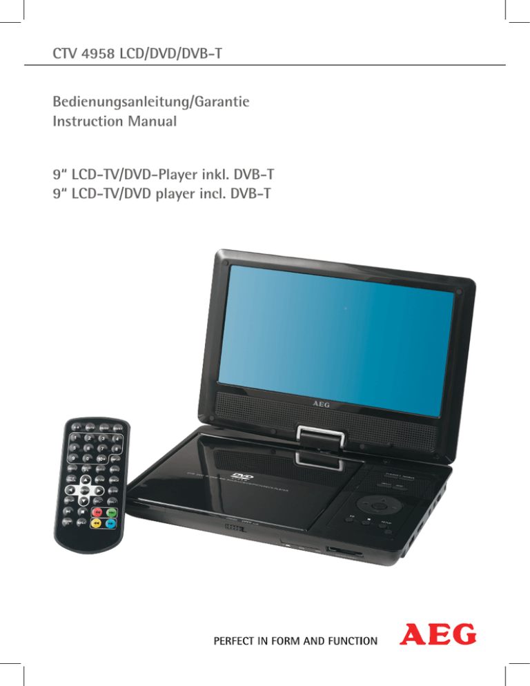 AEG CTV 4958 Instruction manual AEG CTV 4958 Instruction manual