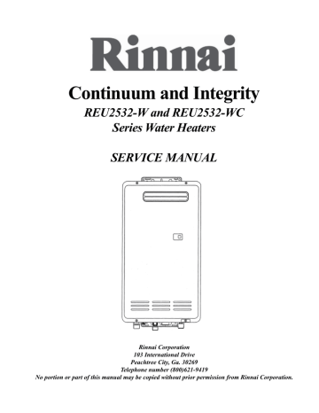 Rinnai B20 Service manual Rinnai B20 Service manual