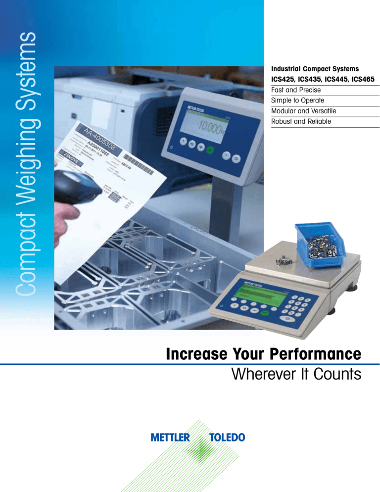 Mettler Toledo ICS425a User manual Mettler Toledo ICS425a User manual