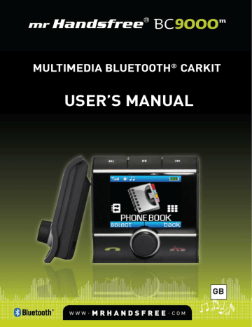 User's manual | Mr Handsfree BC9000 User`s manual | Manualzz