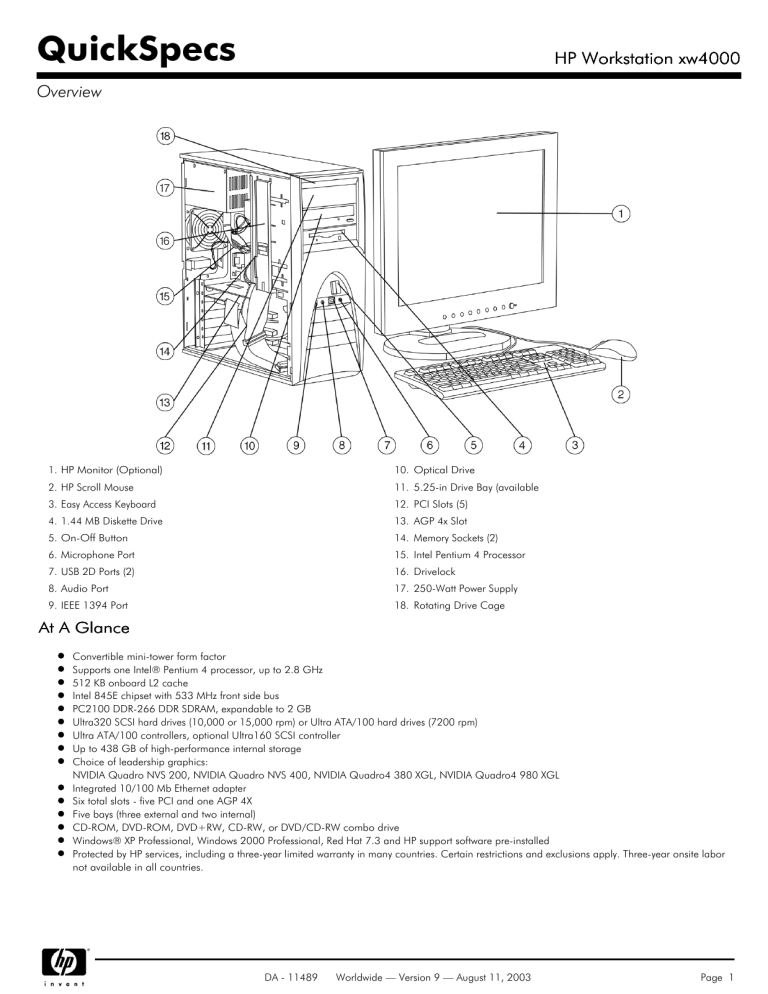 HP xw4000 User manual HP xw4000 User manual
