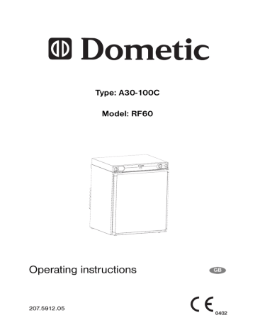 Dometic RF60 Operating instructions | Manualzz