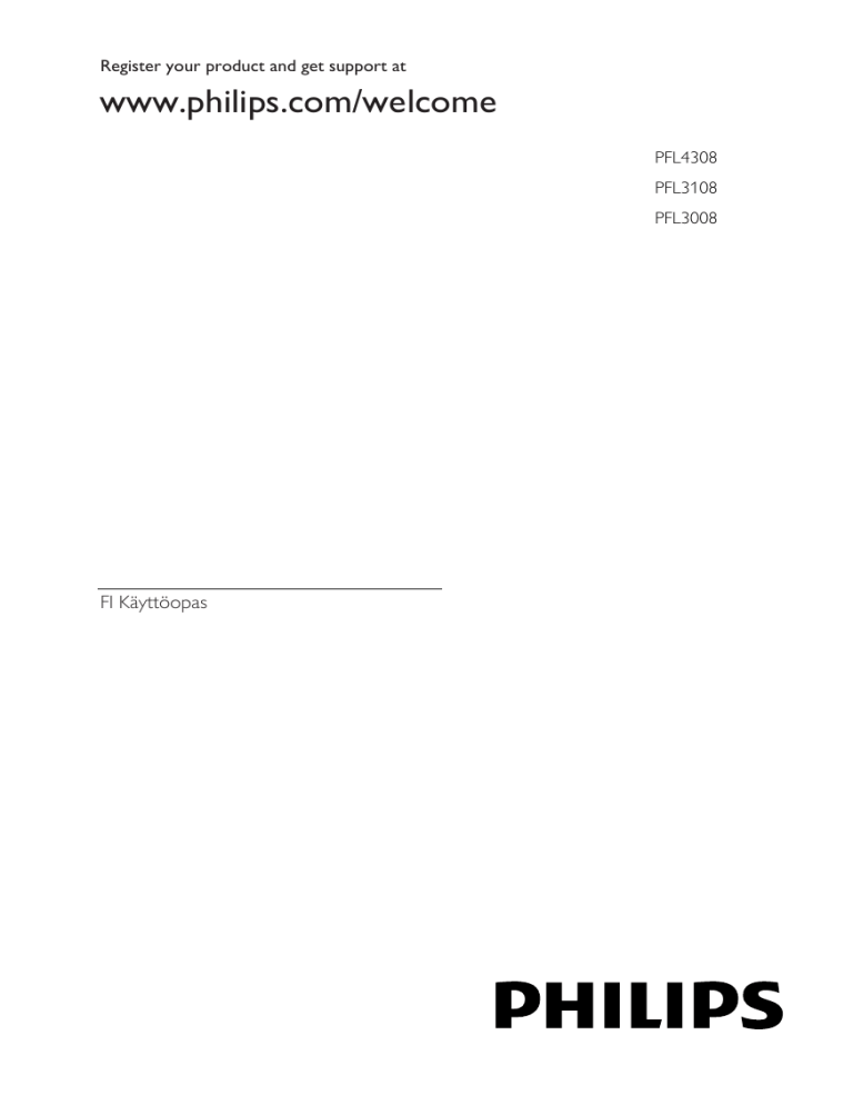 Philips PFL4308 User manual Philips PFL4308 User manual