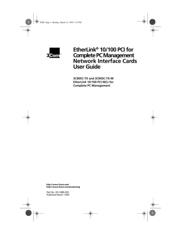 3Com 3C905C-TX-M, 3C905C-TX Network Card User Manual 3Com 3C905C-TX-M, 3C905C-TX Network Card User Manual