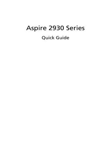 Acer 2930 Series Laptop Quick Guide | Manualzz Acer 2930 Series Laptop Quick Guide | Manualzz