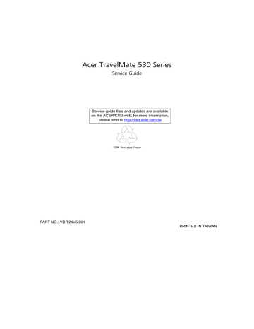 Acer 530 Laptop Service Guide | Manualzz Acer 530 Laptop Service Guide | Manualzz