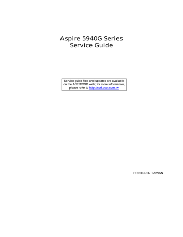 Acer 5940G Laptop Service Guide | Manualzz Acer 5940G Laptop Service Guide | Manualzz
