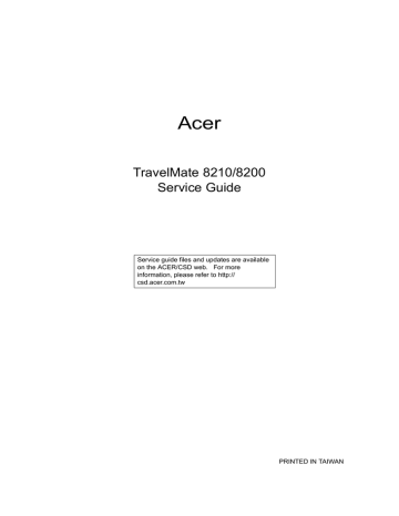 Acer 8200 Laptop Service Guide | Manualzz