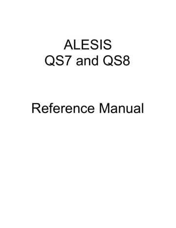 Alesis QS7 Musical Instrument User`s manual | Manualzz Alesis QS7 Musical Instrument User`s manual | Manualzz