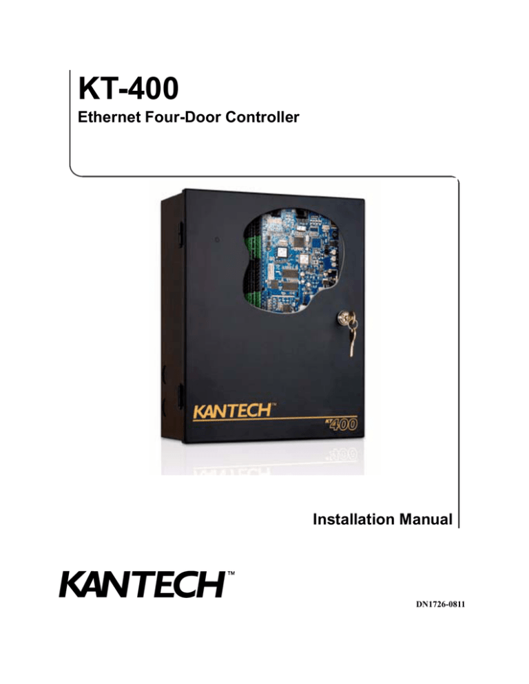 American Dynamics KT-400 Network Card User Manual American Dynamics KT-400 Network Card User Manual