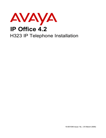 Avaya 4.2 IP Phone User Manual Avaya 4.2 IP Phone User Manual