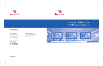 Avocent MPX1000 Network Card User guide | Manualzz