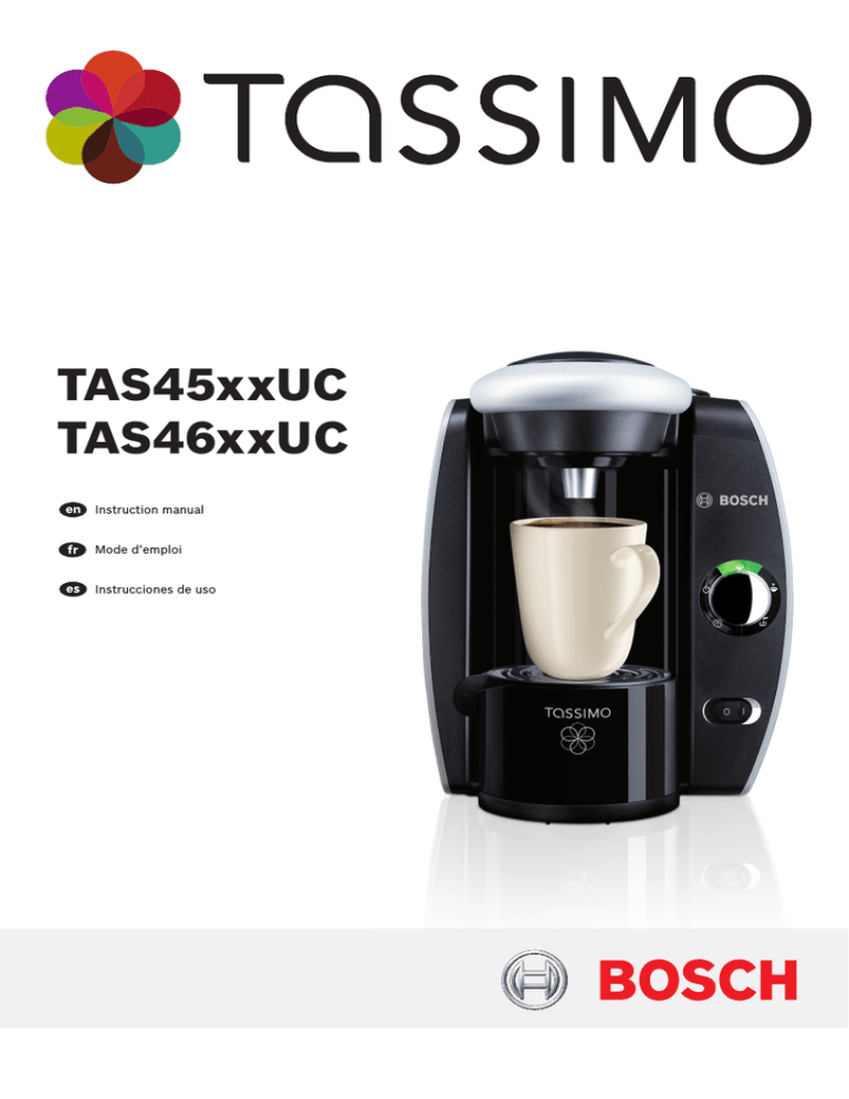 Bosch Appliances T45 Coffeemaker User Manual Bosch Appliances T45 Coffeemaker User Manual