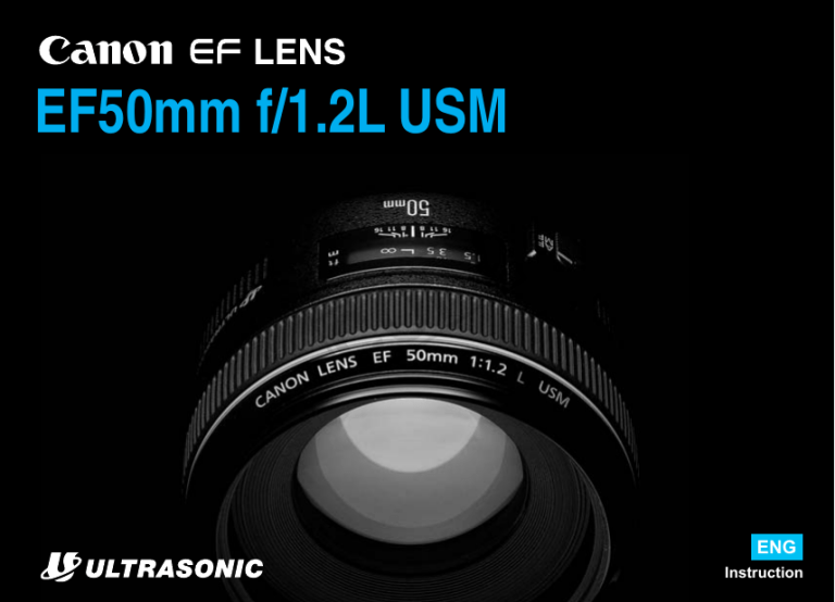 Canon EF 50mm f/1.2L USM, 1257B002 User manual Canon EF 50mm f/1.2L USM, 1257B002 User manual