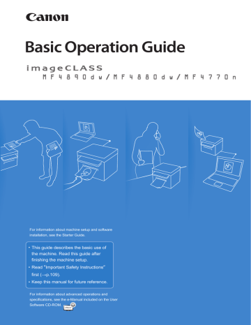 Canon imageCLASS MF4880dw, imageCLASS MF4890dw Owner's manual Canon imageCLASS MF4880dw, imageCLASS MF4890dw Owner's manual