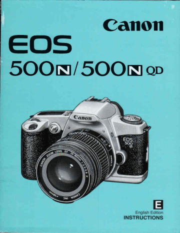 Canon 500N Digital Camera User Manual Canon 500N Digital Camera User Manual