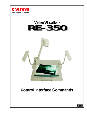 Canon RE-350 Webcam User Manual Canon RE-350 Webcam User Manual