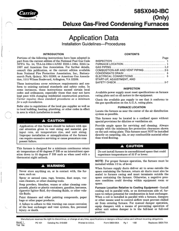 Carrier 58SX040-IBC Furnace User Manual | Manualzz Carrier 58SX040-IBC Furnace User Manual | Manualzz