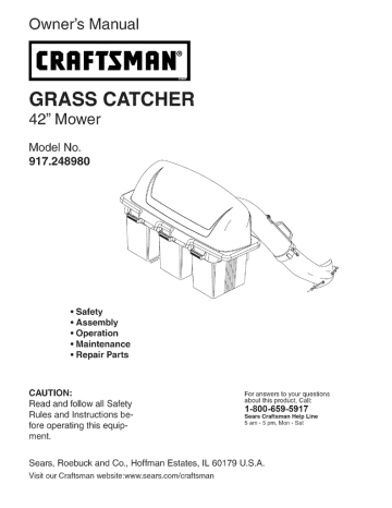 Craftsman 917248980 Owner's manual Craftsman 917248980 Owner's manual