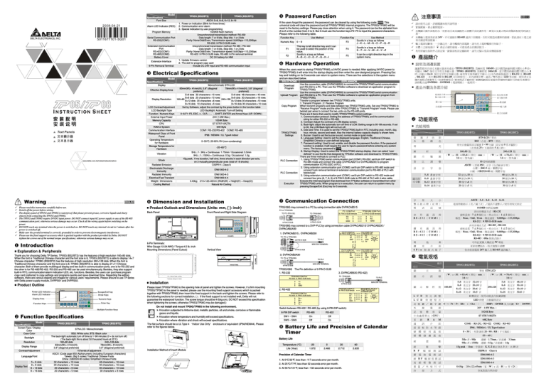 Delta Electronics ASDA-B Network Card User Manual Delta Electronics ASDA-B Network Card User Manual