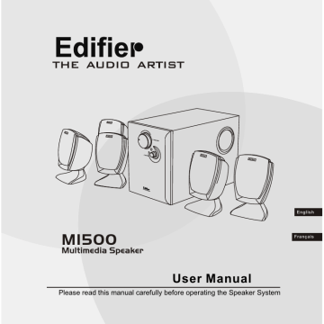 Edifier Enterprises Canada M1500 Speaker System User Manual | Manualzz