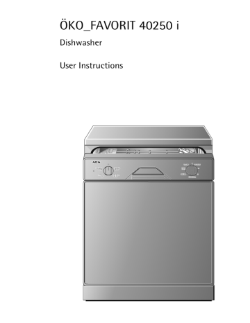Electrolux 40250 i Dishwasher User Manual Electrolux 40250 i Dishwasher User Manual