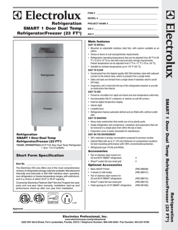 Electrolux RH06DFD2U(726483) Datasheet Electrolux RH06DFD2U(726483) Datasheet